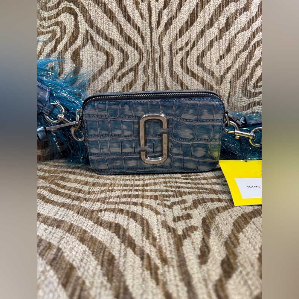 Marc Jacobs “The Croc-Embossed Snapshot” — Blue Ashes - Picture 1 of 4